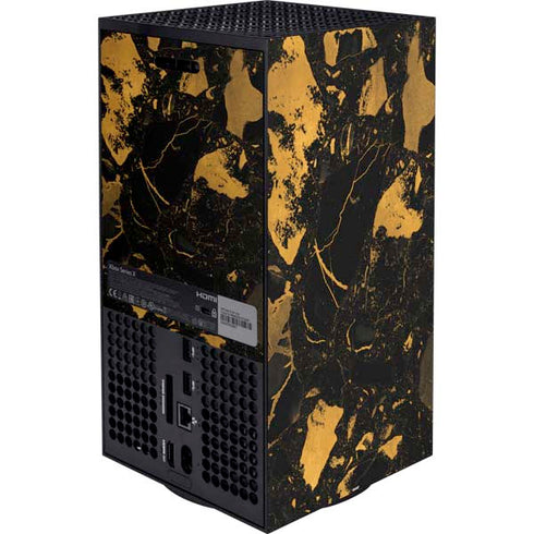 Black and Gold Scattered Marble Xbox Series X Bundle Skin
